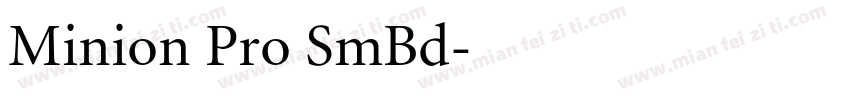 Minion Pro SmBd字体转换
